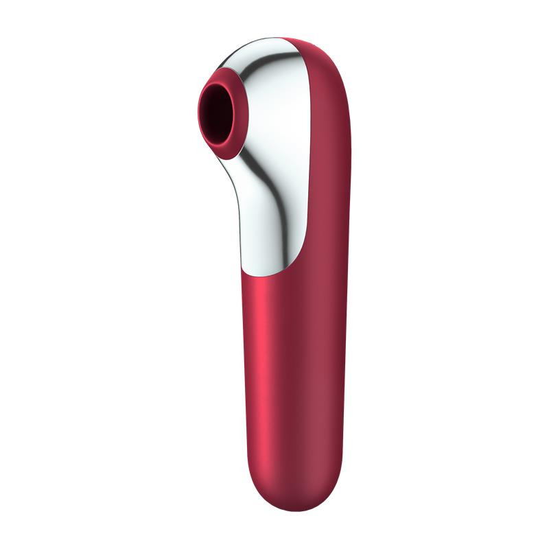 Satisfyer Dual Love Vibrador y Succionador Rojo