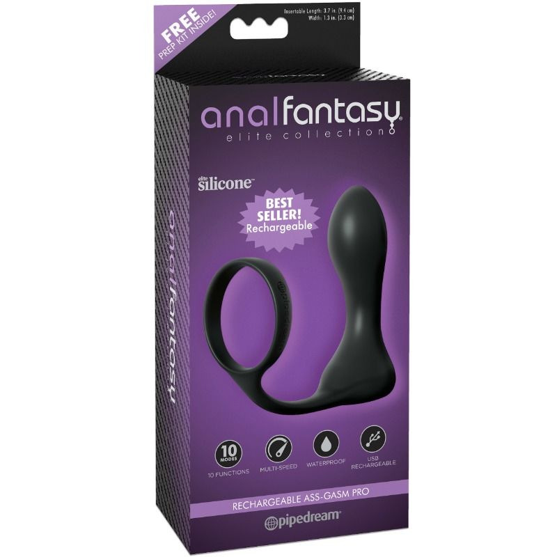 Plug Anal Vibrador con Anillo Ass-Gasm