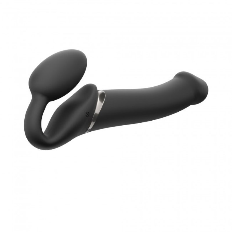 Arnés Doble Vibrador Strap-on-me Negro Talla L