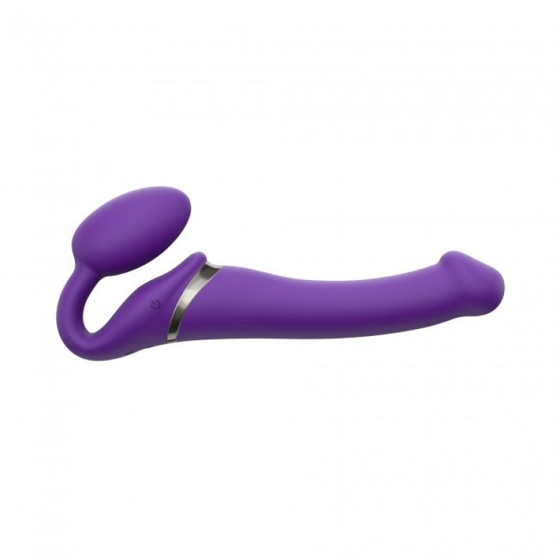 Strap-on-me Purple Double Vibrator Harness Size L
