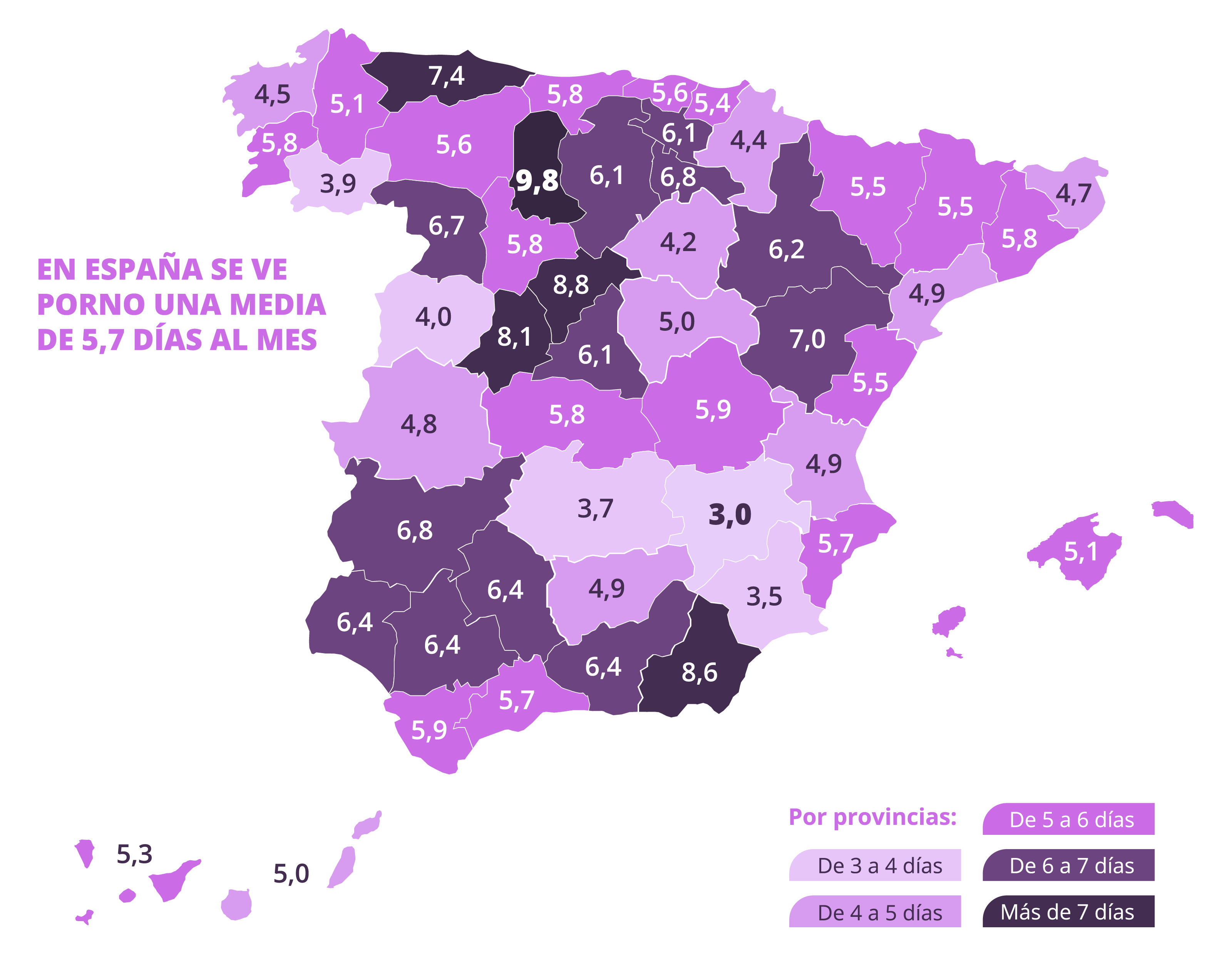 Cuántas veces al mes ven porno en cada provincia Cuántas veces al mes ven porno en cada provincia