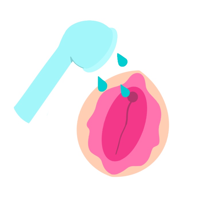 Masturbación con el chorro de la ducha Masturbación con el chorro de la ducha