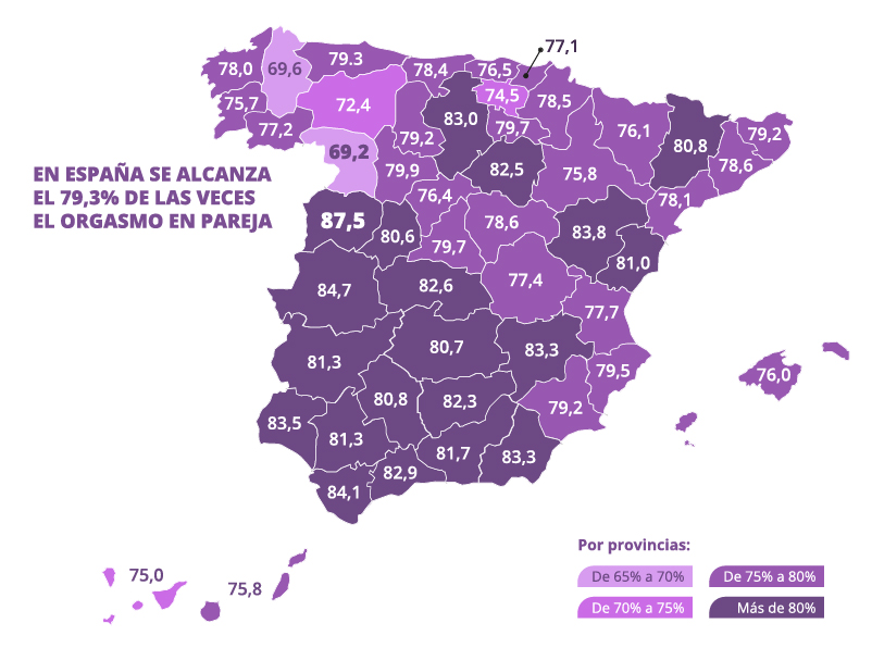 Cuántas veces llegan al orgasmo en cada provincia