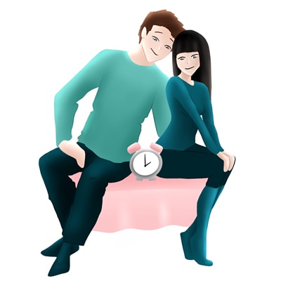 Pareja jugando a los 45 minutos Pareja jugando a los 45 minutos