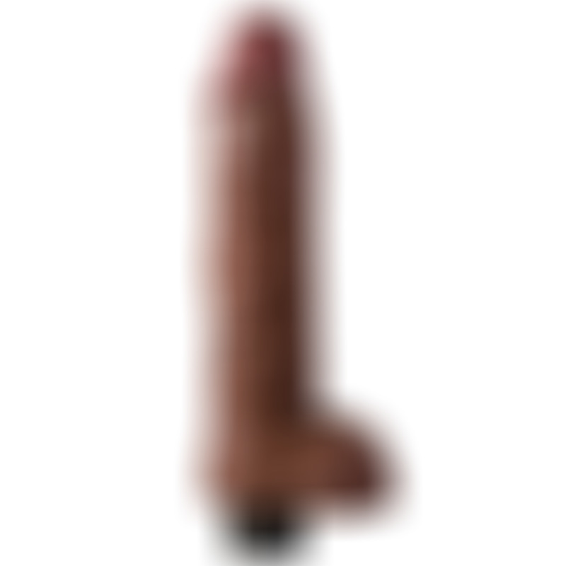 Pene Realístico Vibrador 25.5 cm Marrón