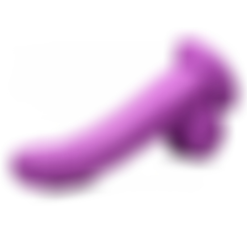 Dildo Realístico c/ Testículos 19 cm Morado
