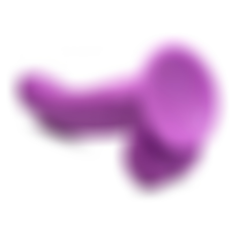 Dildo Realístico c/ Testículos 19 cm Morado