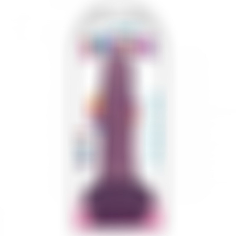 Dildo con Testículos Slim Stick Uva 17,78 cm