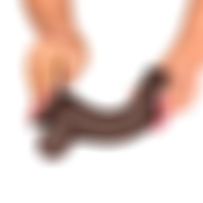Slidy Dildo Realista Dual Layer Retráctil 7 Marrón
