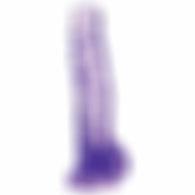 Pene Realístico Con Testículos 16.5 cm Morado