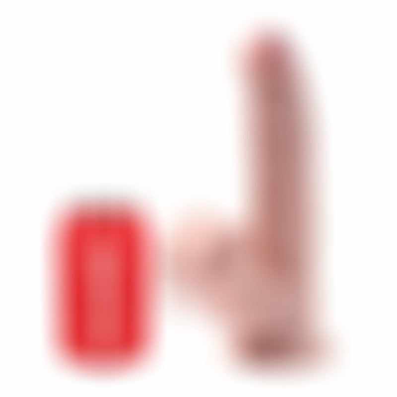 Plus 3d Dildo Swinging Balls 24.5 cm Natural