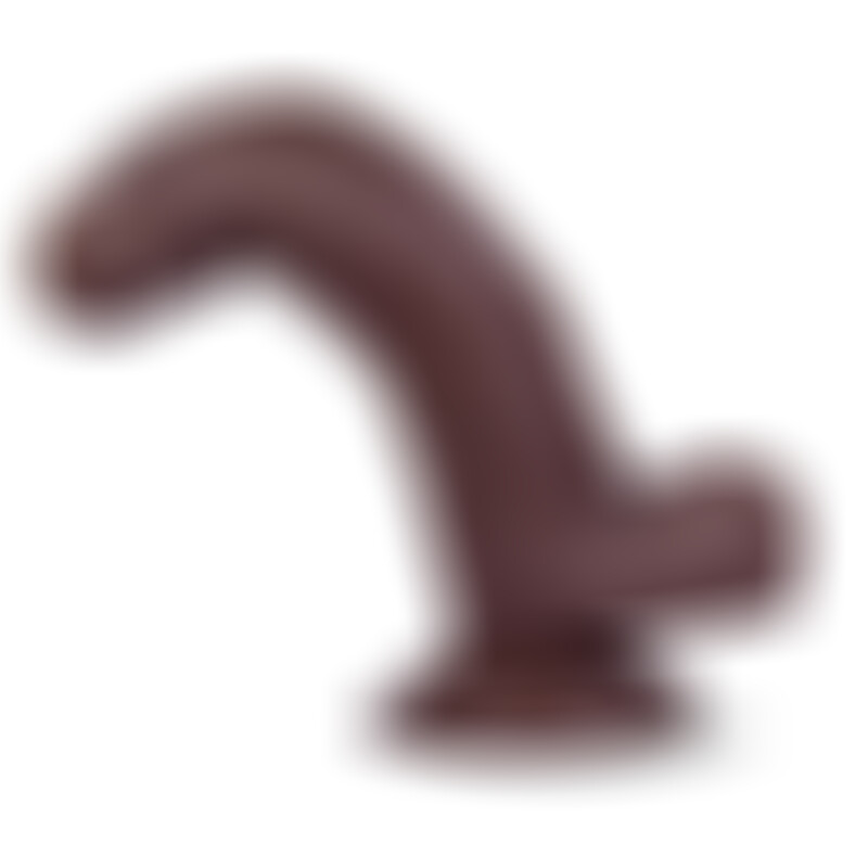 Slidy Dildo Realista Dual Layer Retráctil 8 Marrón