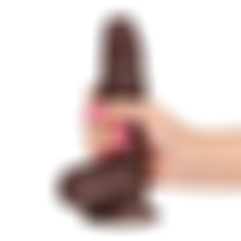 Slidy Dildo Realista Dual Layer Retráctil 7 Marrón