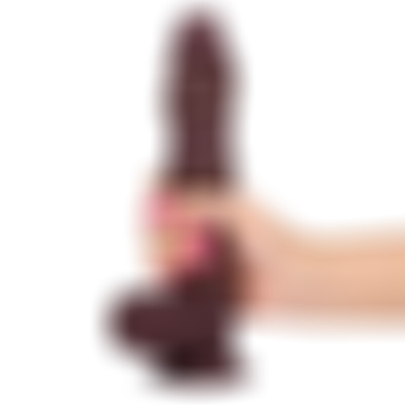 Slidy Dildo Realista Dual Layer Retráctil 9 Marrón