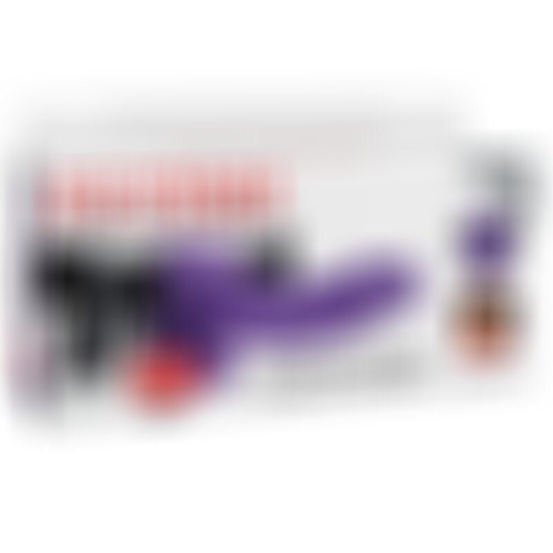 Pene Realístico Vibrador con Arnés 19 cm Morado