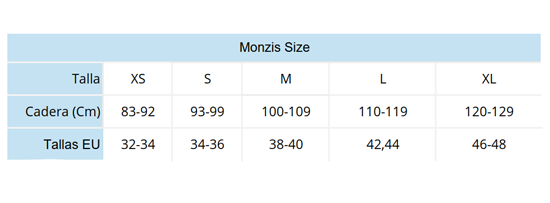 Tallas Diversual Monzis